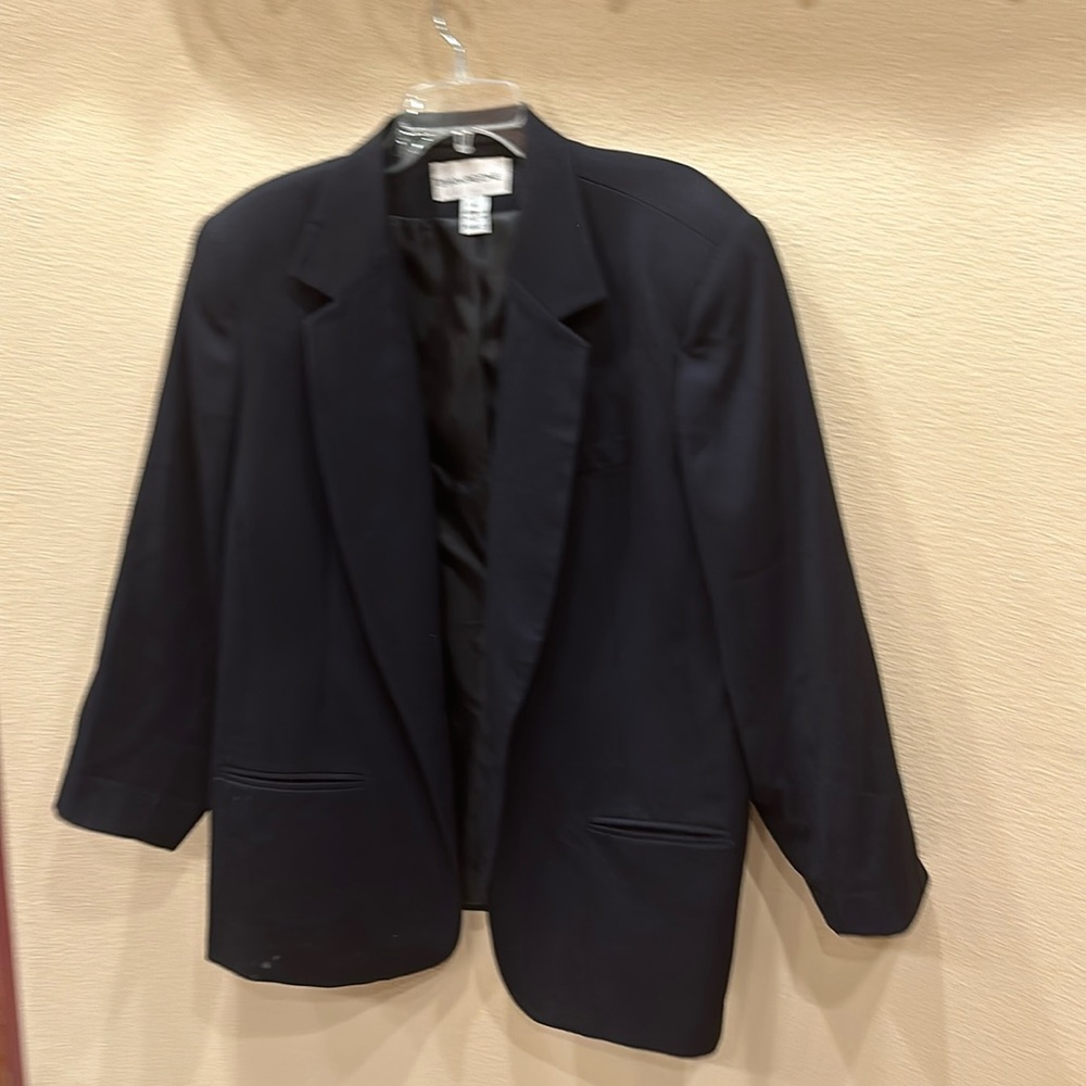 Black Suit Jacket with Brown Buttons